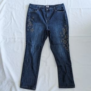 DC Jeans size 20 studded embellishment bootcut dark blue